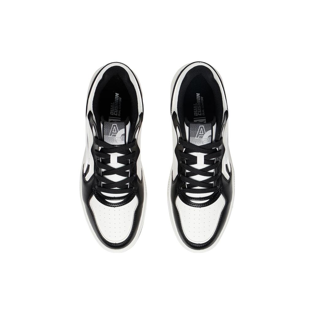New LiNing Qingchao Anti Slip Wear Resistant Low Top Skateboard Shoes Men's White Black AGCT009-4