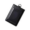Leather Work ID Badge Holder with Foldable Magnetic Closure