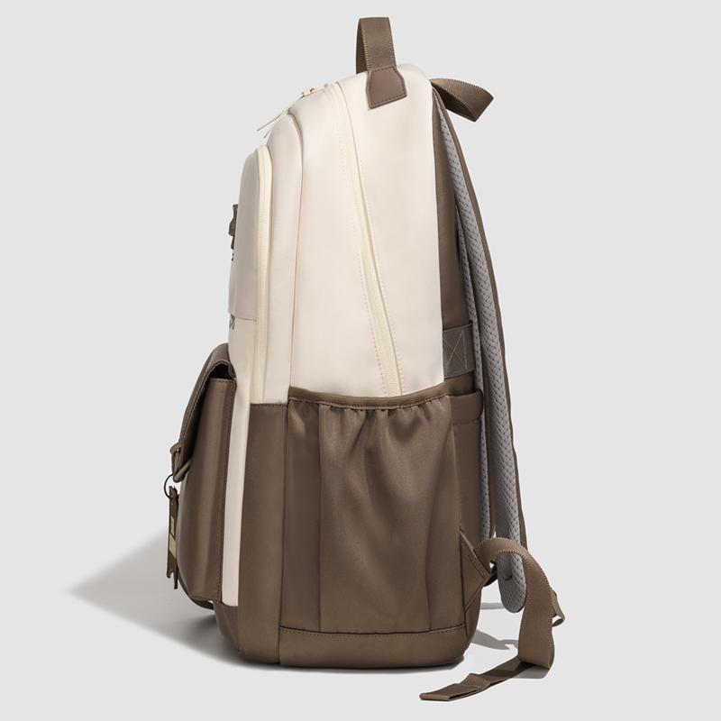 Contrast Color Student Schoolbag Men's Backpack Large Capacity Travel Backpack