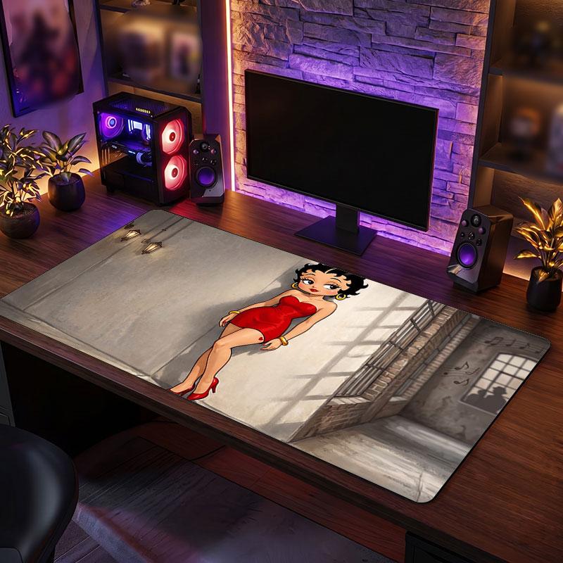 Big Mouse PadBetty Boop Extended Soft Desk Mat Gaming Office Computer Table Decor Mat