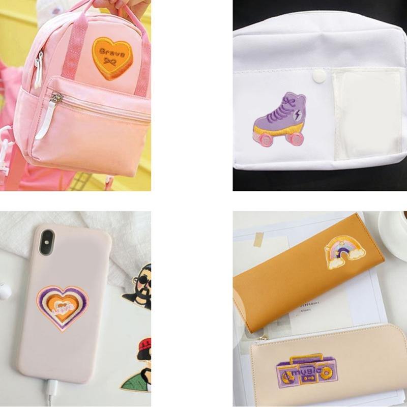 18 Pcs Flower Iron On Patches Applique Patches Roller Skates Repair Patches Speaker Embroidery Patches for Jeans