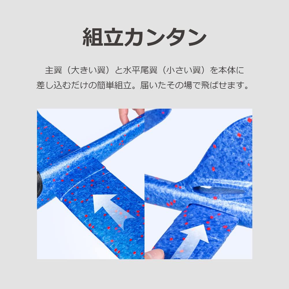 Lifactlab. Set of 2 Durable Styrofoam Airplane Toys for Outdoor Play In the Park, Hand-Thrown, Ages 6 and Up (Red + Blue)