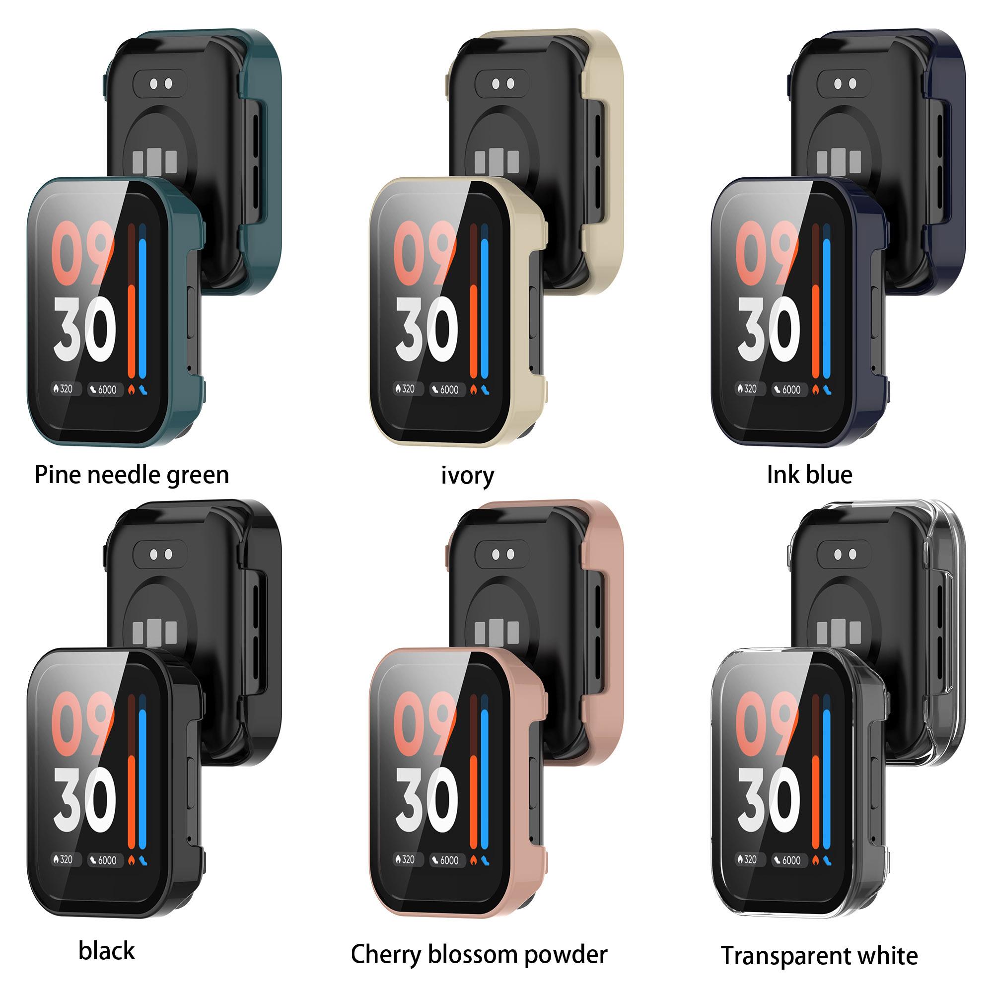 

Защитный чехол для Realme Watch 3/Pro, гальванический металлический ПК + закаленная пленка, встроенные устойчивые к царапинам аксессуары для умных часов