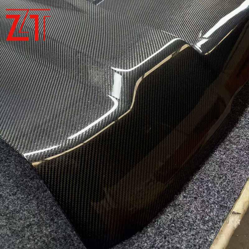 Carbon Fiber Hood Mod for Toyota LC71/76/78, Bright Finish, Double-Sided Installation