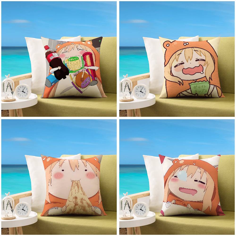 Cute Umaruchan Pillow Case Sofa And Living Room Decorative Cushion Covers Dustproof And Miteproof Invisible Zipper