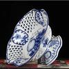 Hollow Fruit Plate Ceramic Plate Tall Feet Fruit Dish Snack Bowl Decorative Tableware Food Tray Fruit Basket Storage Ornaments