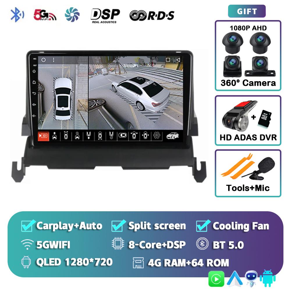 Android 14 Carplay Auto 4G+WIFI Car Radio For Dodge Journey 2009 2010 2011 2012 Multimedia Video Player 2din GPS Stereo Audio BT