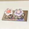 Cute Flower Toilet Flush Button, Toilet Tank Push Button with Lid, Bathroom Flush Accessory and Purple