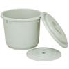 TONBO Shinki Gosei Pickle Container with Lid, 15-inch, Gray, Diameter 33.5cm X Height 28cm, Made In Japan