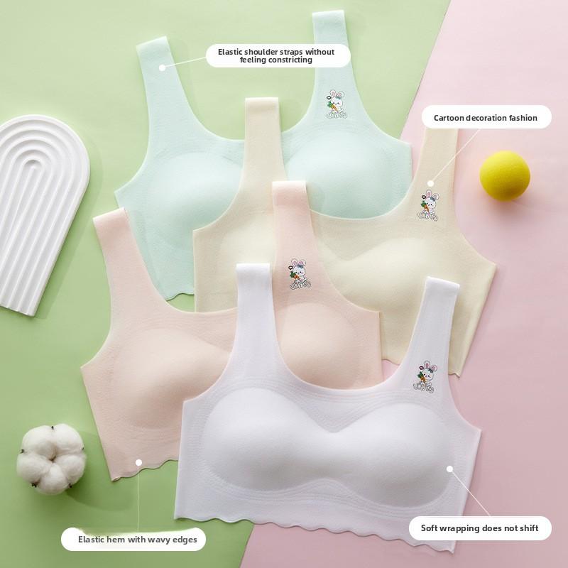 Nahtloses Trainings-Bustier für Teenager-Mädchen, dünnes Camisole-Westchen zur Pubertätsentwicklung, Anti-Exposure-Minimizer für Mittelschülerinnen
