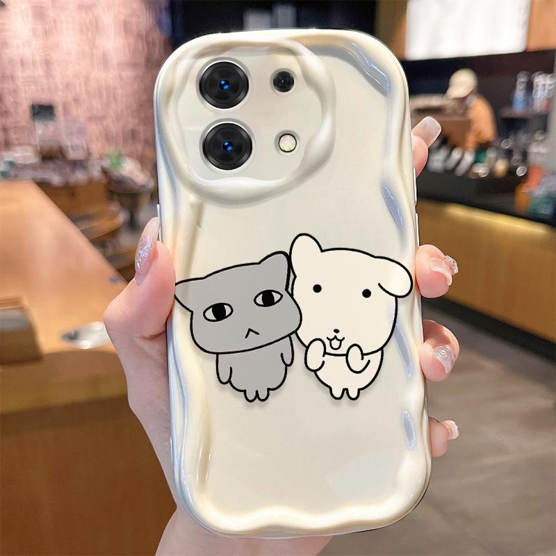 Adorable Big-Headed White Puppy Case for Xiaomi Redmi Note 15 14 13 12 Pro Plus 5G 15C 14C 13C 11 10 Pro 10S 4G A1 A2 Soft Cover