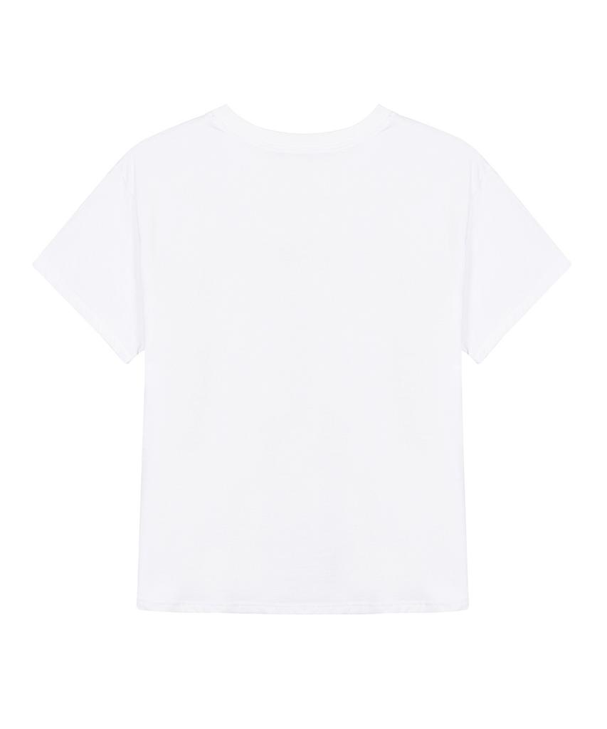 Nigaennikol Big Rose Sleeve Top_White Navy