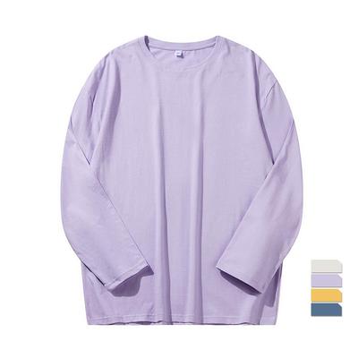 Zirunking YIHAN Unisex-Langarm-T-Shirts, koreanische Herren/Damen-Langarm-T-Shirts, übergroße, lässige T-Shirt-Oberteile
