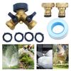 Heavy Duty Hose Fitting For Garden Brass Hose Splitter Efficient Water Use Hassle-Free Watering Independent Water Control