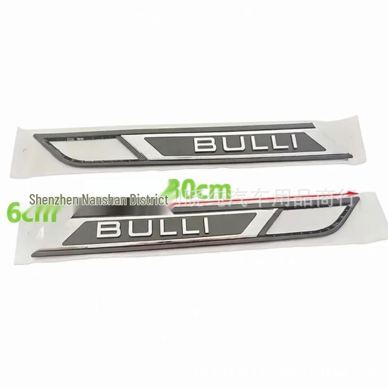 Volkswagen BULLI Silber & Schwarz Tür Kotflügel Emblem Zubehör