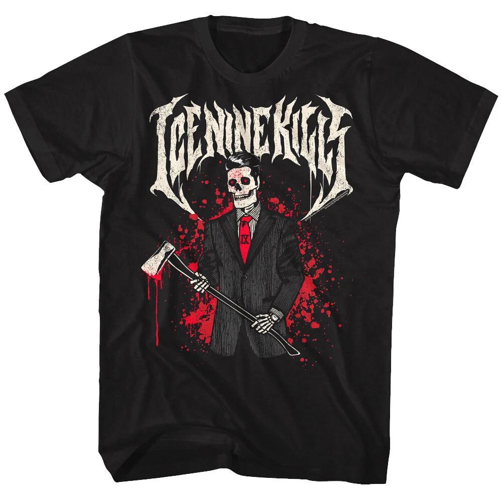 Ice Nine Kills Spencer Tux Skeleton Bloody Axe Men s T Shirt Band Music Merch M
