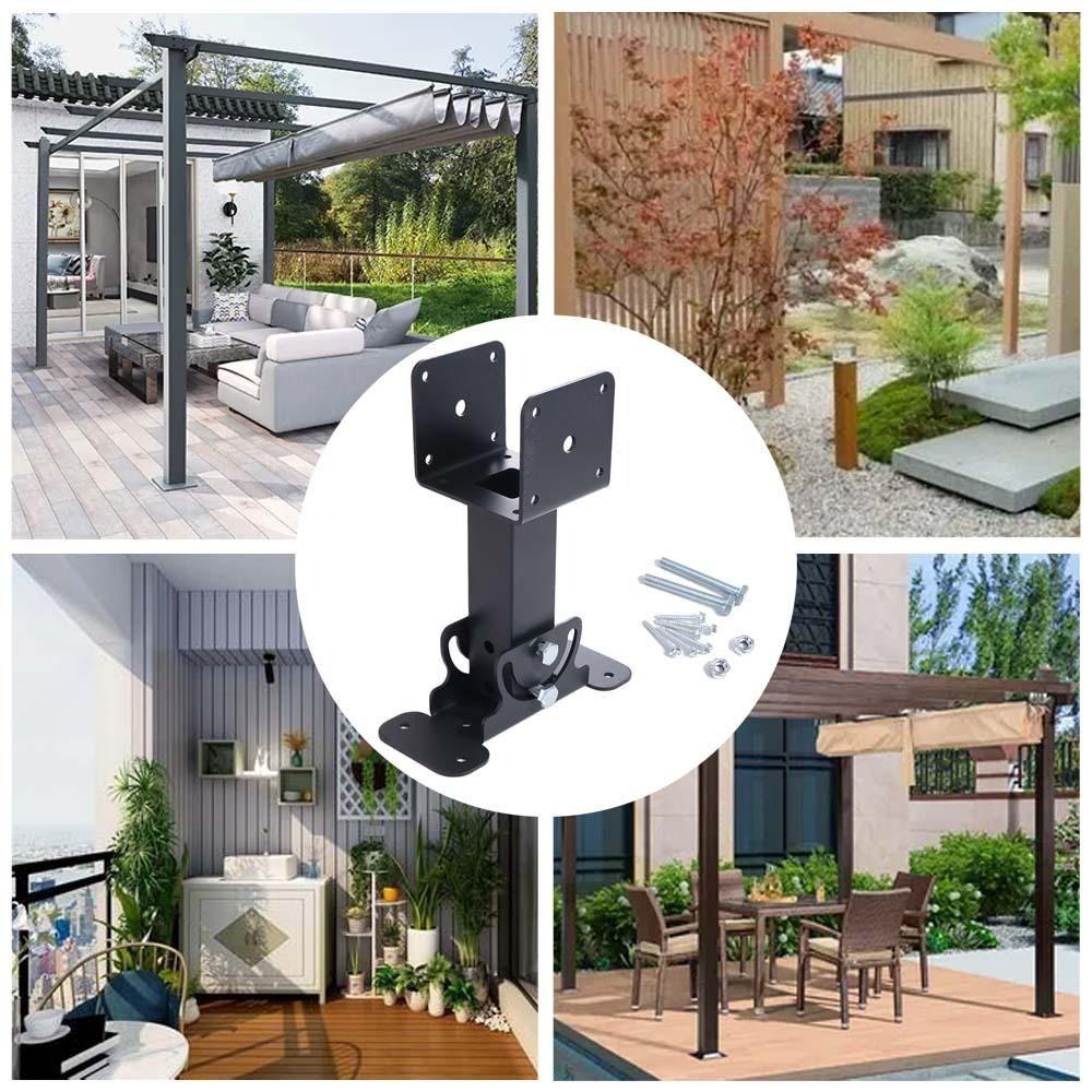 304 Stainless Steel Pergola Roof Riser Beam Bracket Saddle Shaped Heavy Duty Patio Cover  Gazebo