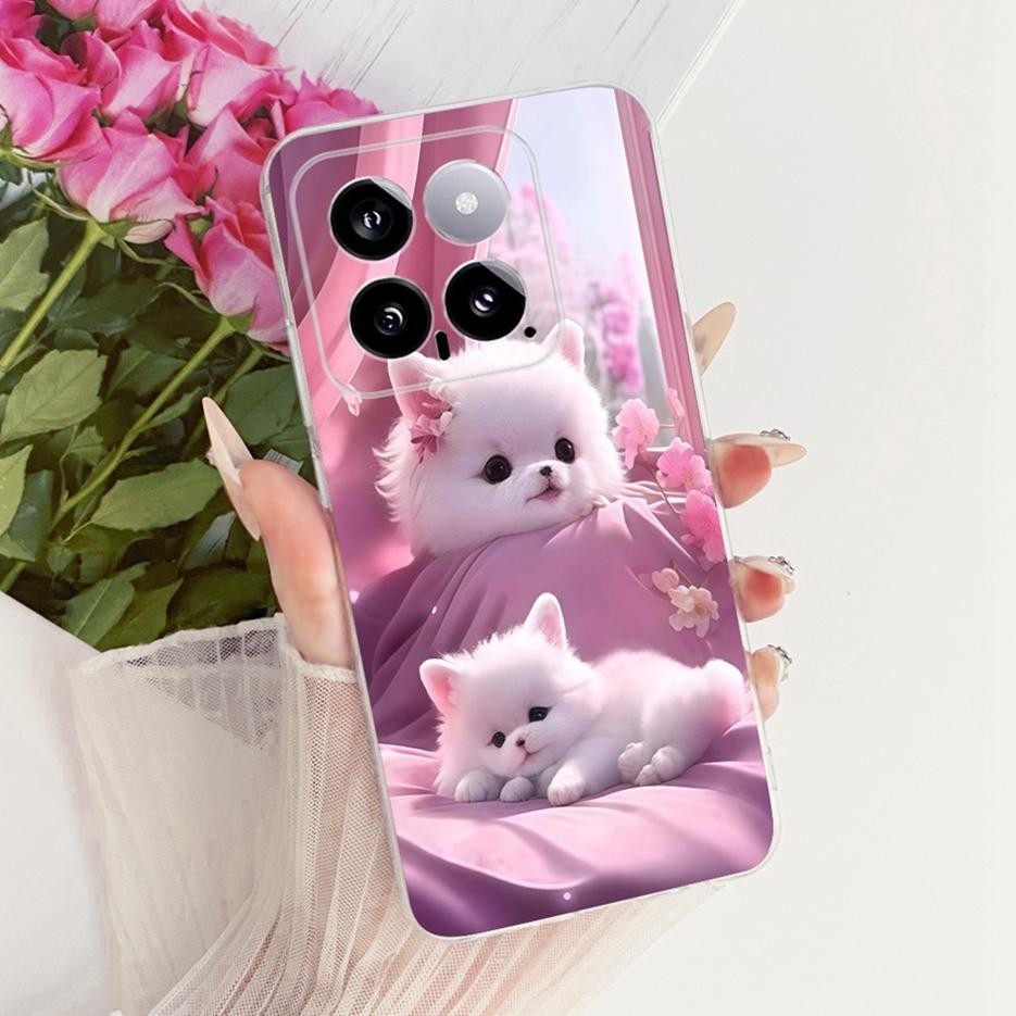 For Xiaomi Mi 14 Pro Case Cute Lion Fashion Painted Cover Soft Silicone Slim Phone Case For Xiaomi 14 Pro Mi14 Pro Fundas Bumper