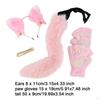 Plush Cat Ears Headband, Claws Gloves and Tail Set Costume Accessories for Party