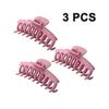 Hair Clips For Women, Pack Of 3 Large Hair Clips, Non-Slip Hair Clips Claws, Plastic Hair Claw Clips-Pink