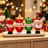 Decorative Figurine Set 2Pcs Mini Christmas Figurine, Cute Santa Claus Nutcracker Soldier Dolls, DIY Accessories Ornaments for Micro Landscape