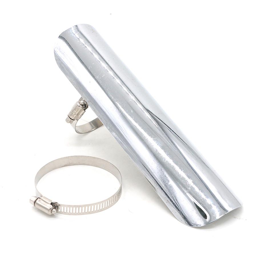 Silver Motorcycle Exhaust Pipe Heat Shield Muffler Cover