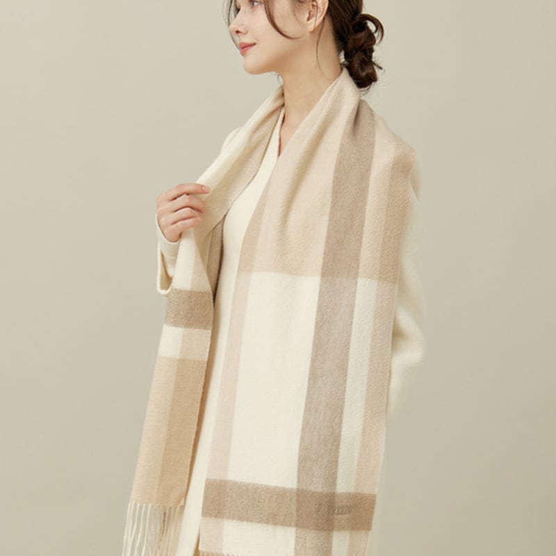 

PREZZO 100% Cashmere Premium Muffler RAFFINE (6 colors) 03. RAFFINE GREY