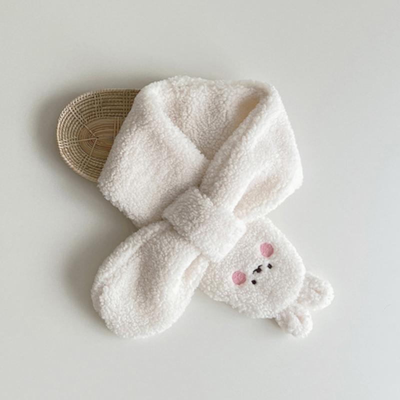 Cute Plush Baby Gloves Bear Embroidered Toddler Mittens Winter Thick Warm Cashmere Kids Full Finger Gloves