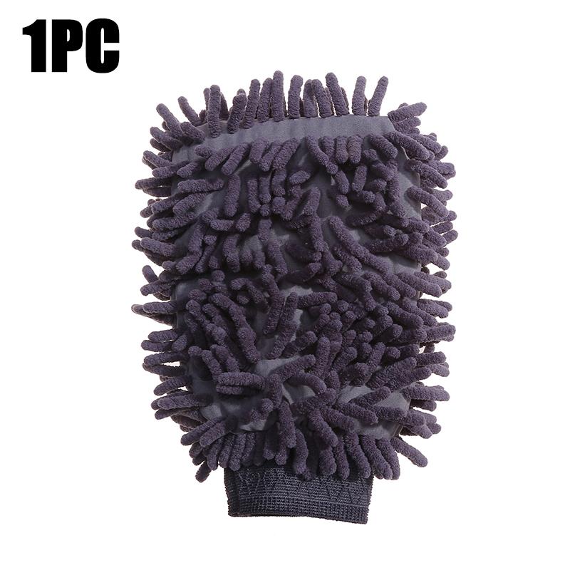 1/2PCS Chenille Plush Gloves for Car Cleaning Thickened Doublesided Car Cleaning Tools Ultrafine Fiber Car Washing Gloves
