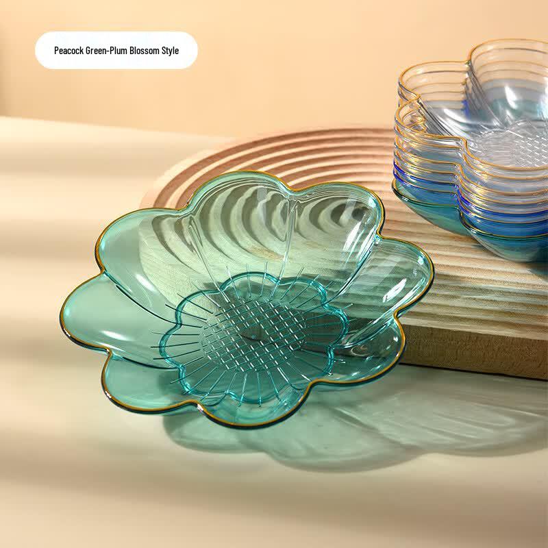 ZISIZ Luxury Three-Compartment Snack & Fruit Dish