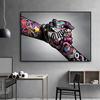 Street Graffiti Abstract Wall Art Poster Sneakers Gestures Love Hearts Lips Pop Mural Modern Home Decor Canvas Pictures Prints