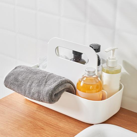 Desktop Storage Box Makeup Organizer with Handle Strong Load-Bearing Large Capacity Tissue Box Remote Control Holder