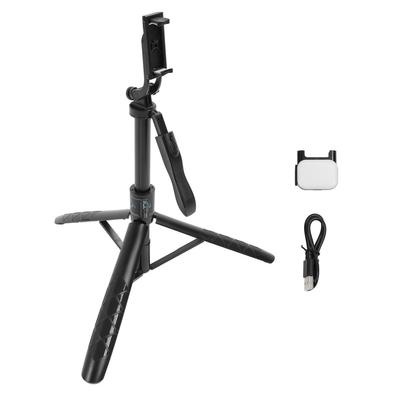 Phone Selfie Stick Tripod with Remote Fill Light 62in Extendable Aluminum Alloy Phone Tripod Stand