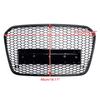RS6 Style Honeycomb Front Bumper Grille Grill Fit A6 C7 S6 2012-2015