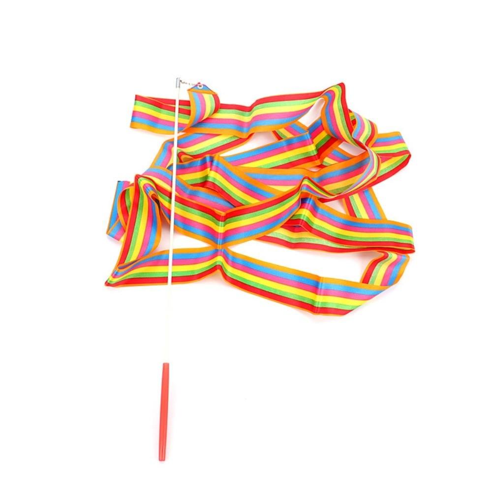 

Colorful Ballet Streamer 4 Meters Rainbow Stick Creative Artistic Gymnastics Ribbon Outdoor Sport 1