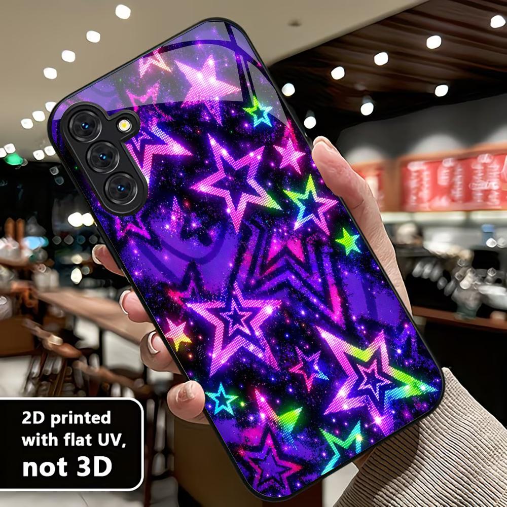 Sterne Exquisite Atmosphäre Hochwertige Handyhülle Glas TPU Handyhülle für Samsung Galaxy S26 S25 S24 S23 S22 S21 FE, Ultra, Plus