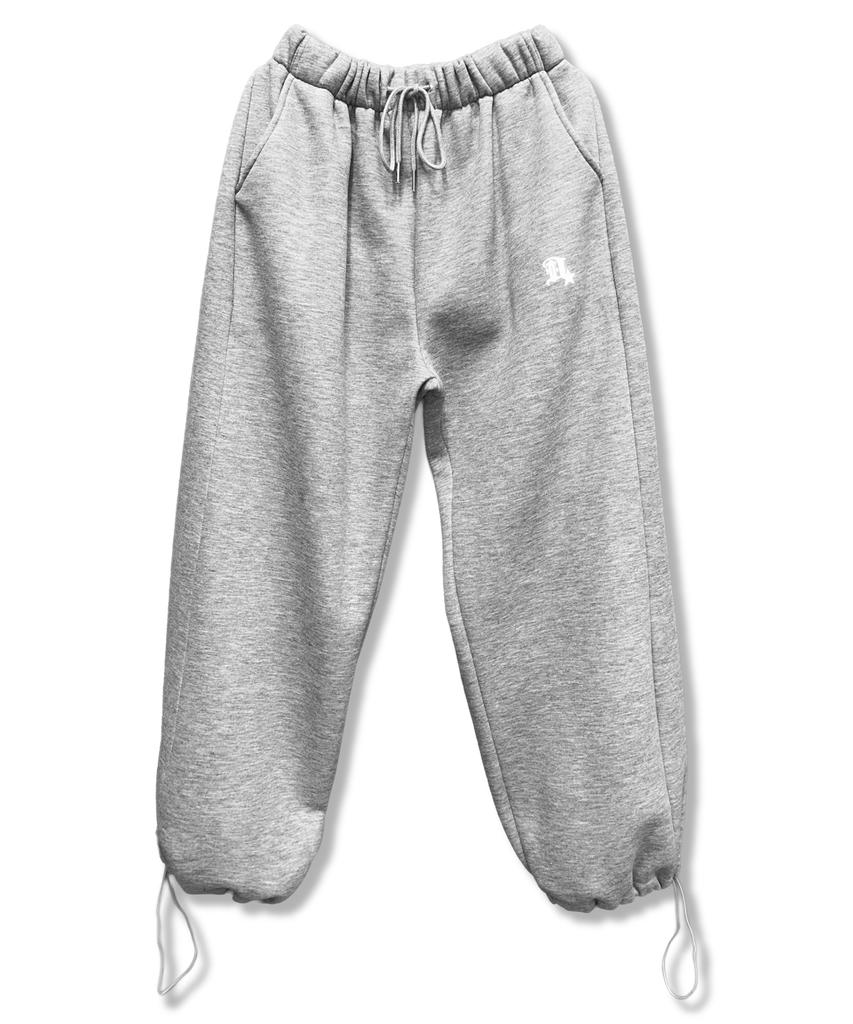 Damiswi (Fleece-Lined) Warm Cotton Balloon Fit Sweatpants_Gray