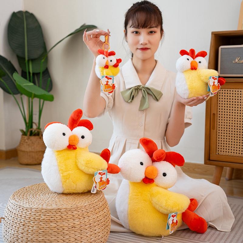13~35CM Cute Funny Big Eye Rooster Plush Toy Soft Plush Toys Lovely Chicken Plush Animal Toys Home Decor Bedroom Pillows Gifts