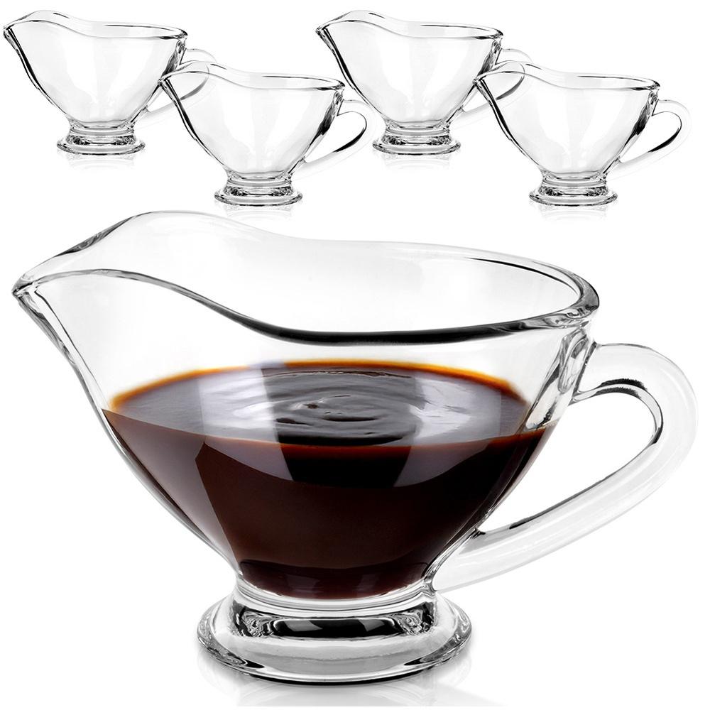 Salsiera in Vetro 200 Ml 5 Pezzi.