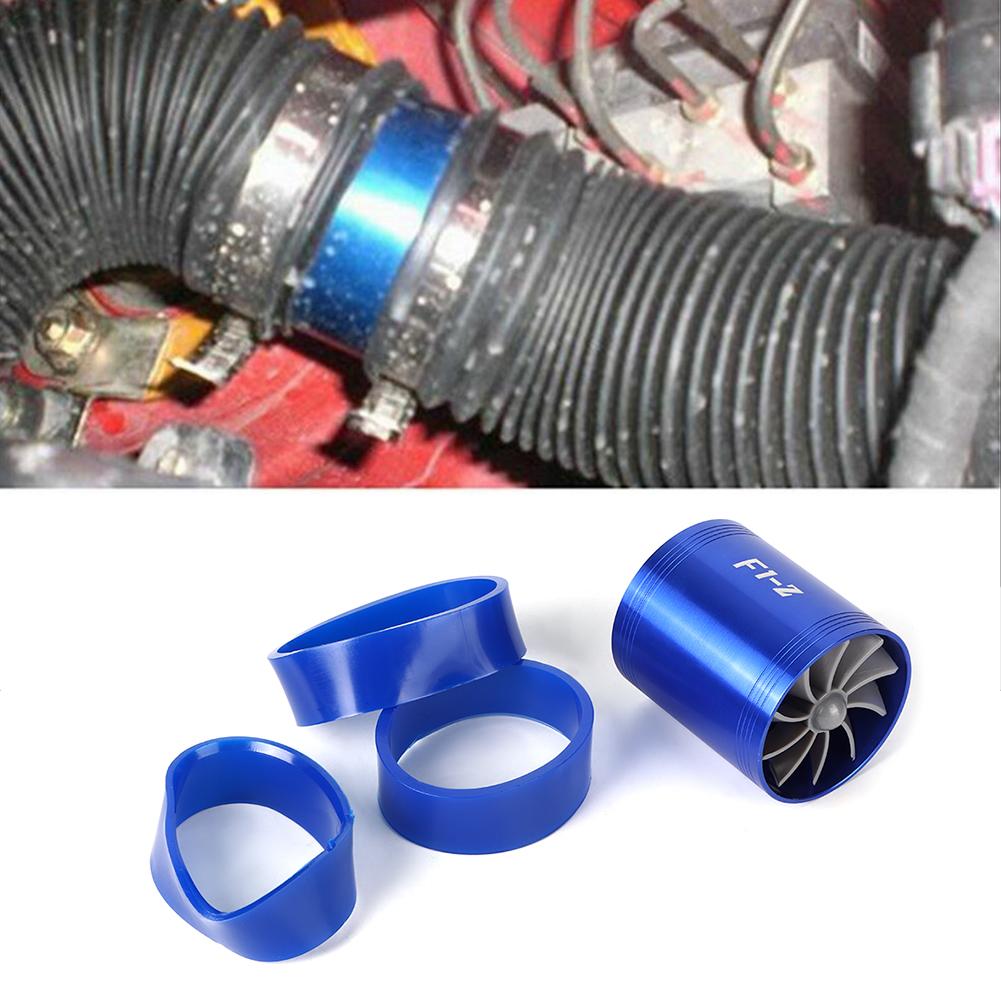 Presa d'Aria Turbo Sovralimentatore Doppia Ventola Risparmio Carburante F1‑Z Accessorio Modifica Auto