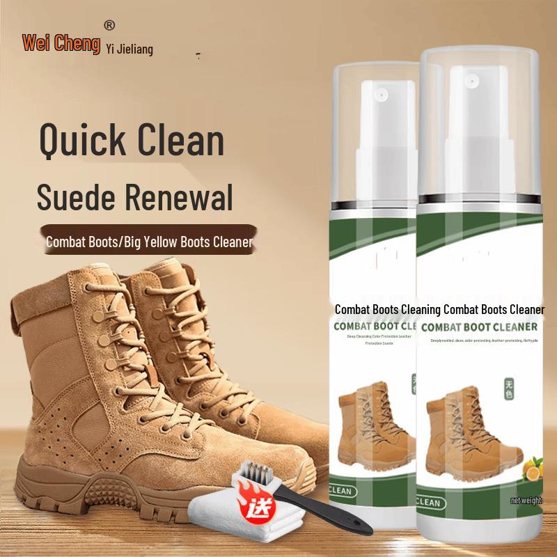 Suede Combat Boot Cleaning and Brown Restoration Kit