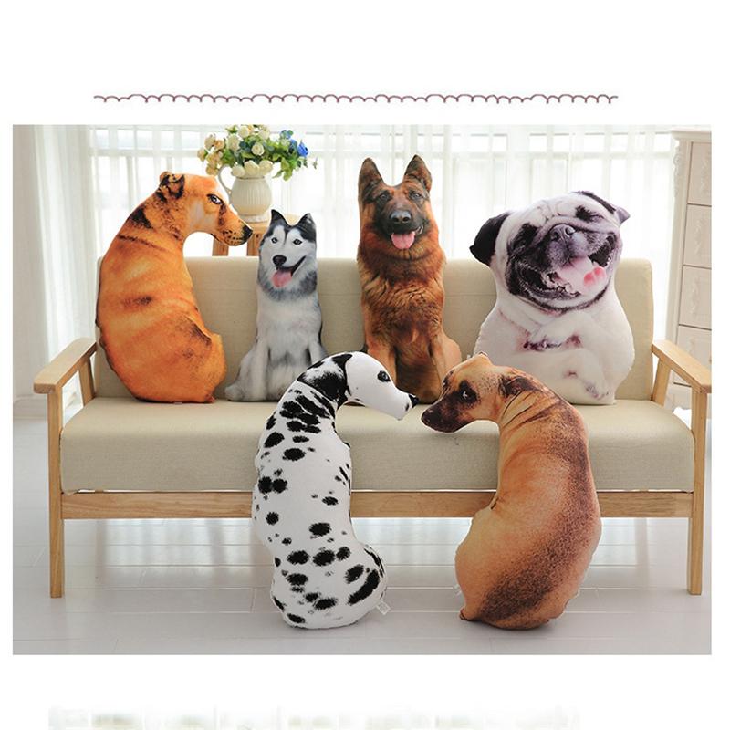 45CM 3D Simulation Dog Pillow Sleeping Doll Creative Plush Toys Dog Hound Shar Pei Cushion Soothing Toy For Girl Gifts
