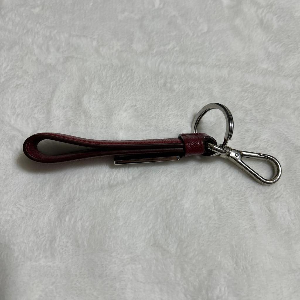 Used PRADA Prada Keyring Keychain Saffiano