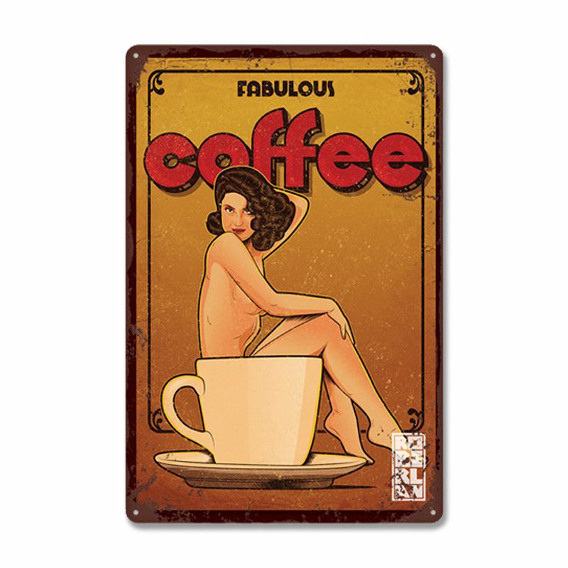 

Плакат с кофе, винтажная металлическая жестяная вывеска в стиле ретро, ​​свежий и горячий кофе, чай, табличка, настенный художественный декор для кафе, магазина, дома, ресторана 20x30cm