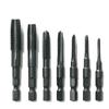 Pneumatic Hexagonal Shank Straight Groove Tap Electric Hand Drill Tapping Air Screwdriver Tap Black High-speed Steel Machine Tap