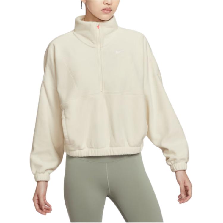 

Nike Pick Up The Pace Mock Neck Half Zip Sports Hoodie Women hoodies Light-Yellow IO0254047 XL