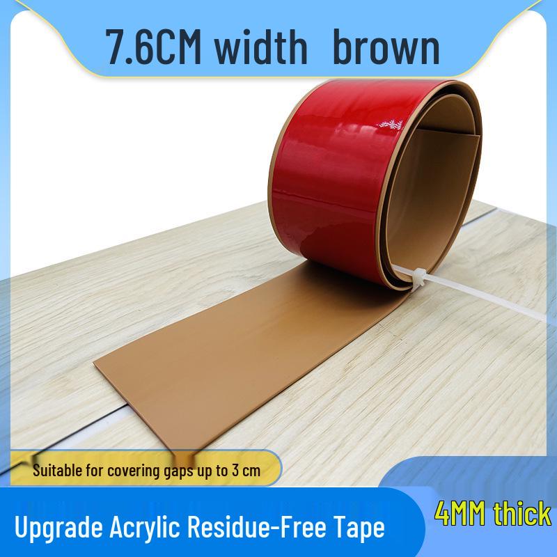 Self-Adhesive Wood Floor Trim Strip - Glue-Free Edge Divider for Doorway and Threshold Decoration