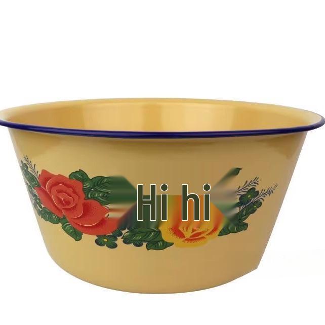 Enamel Lard Storage Jar with Lid for Refrigerator and Chili Oil