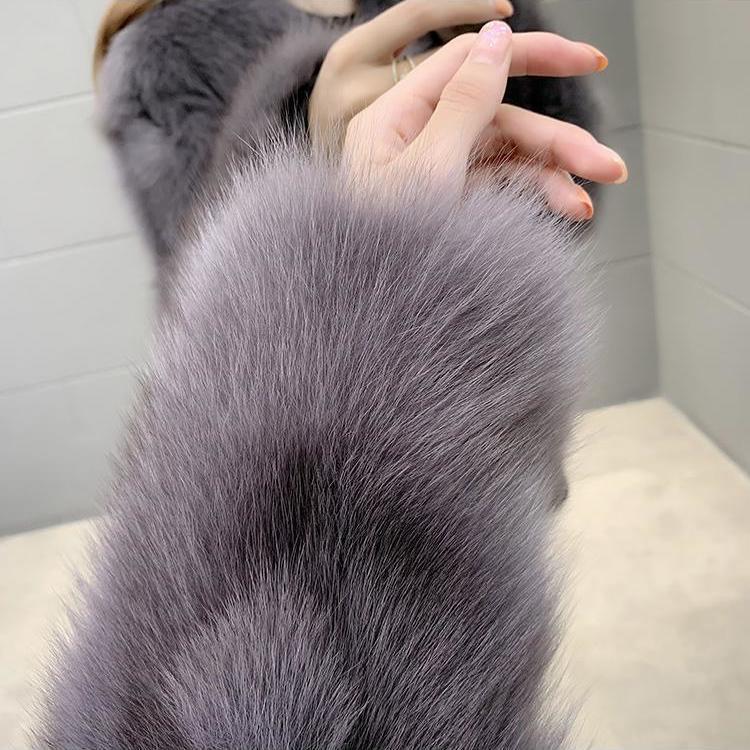 Winter fox hair imitation fur jacket short young fur coat female Korean version looks thin and trendy