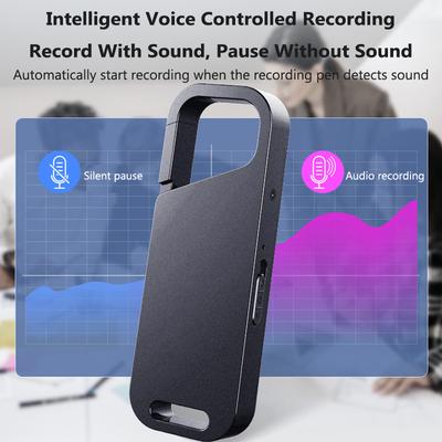 Mini Kaydedici Anahtarlık Ses Kaydedici Gizli Diktafon Cihazı Ses 4-64GB Anahtarlık Dijital Küçük Ses Diktafonu MP3 Çalar